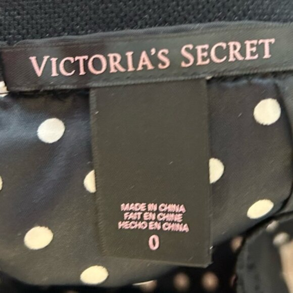 Victoria's Secret Polka Dot Mini Pencil Skirt High Rise Waist Lace trim Black 0 - Picture 12 of 14
